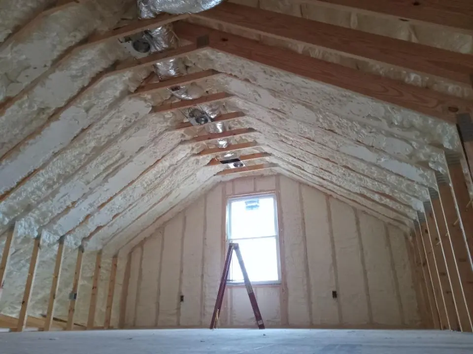 Spray foam roofing application for Crawl Space Insulation project in Iroquois Point